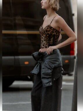 Zara Leopard Print Top- Large